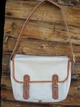 Canvas & Leather Messenger Bag 1 small