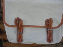 Canvas & Leather Messenger Bag 5 small