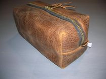 Grain Leather Dopp Kit - Man's Shaving Kit 6 small