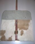 Laptop Case Tan Hair-On Cowhide 1 small