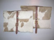 Laptop Case Tan Hair-On Cowhide 5 small