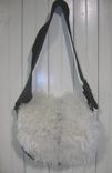 Wooly Leather Shoulder Purse 3 small
