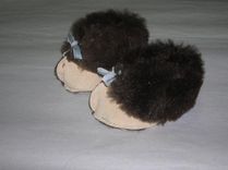Baby-Infant Booties Buffalo Fur 1 small