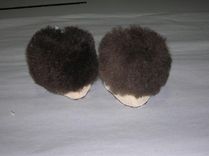 Baby-Infant Booties Buffalo Fur 3 small