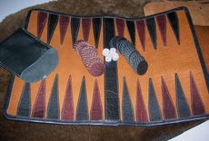 Leather Backgammon Set 1 small