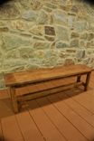 Reclaimed Hand Hewn Tapered Leg Farm Table With Bench Set 5 small