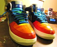 Hand Painted Nike "Space Jam" Air Force 1 Mid Customs 1 small