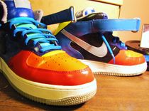 Hand Painted Nike "Space Jam" Air Force 1 Mid Customs 2 small