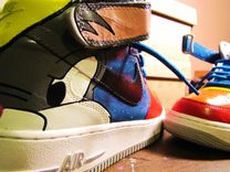 Hand Painted Nike "Space Jam" Air Force 1 Mid Customs 3 small