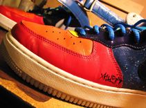 Hand Painted Nike "Space Jam" Air Force 1 Mid Customs 5 small