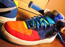 Hand Painted Nike "Space Jam" Air Force 1 Mid Customs 6 small