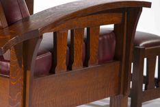 Arts-And-Crafts Bow Arm Morris Chair And Ottoman 6 small