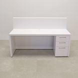 Modern Reception And Retail Desk - Dallas Straight Desk 6 small