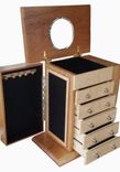 5 Drawer Jewelry Box With Birds Eye Maple 1 small