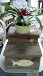 Barn Wood Planter Stand With Storage 1 small