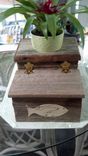 Barn Wood Planter Stand With Storage 2 small
