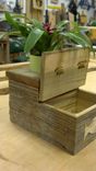 Barn Wood Planter Stand With Storage 3 small