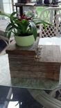 Barn Wood Planter Stand With Storage 4 small