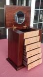 5 Drawer Wooden Jewelry Box With Birds Eye Maple 5 small