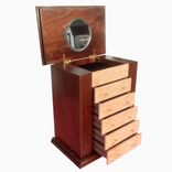 5 Drawer Wooden Jewelry Box With Birds Eye Maple 1 small