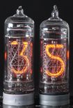 Glass Nixie Clock In-14 Standard Grid Model With Blue Led Tube Lights 3 small