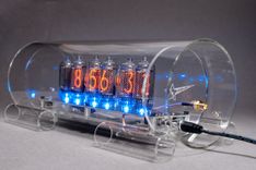 Gps Time Sync Nixie Clock In-8-2 With Blue Floor Leds 1 small