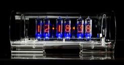 Glass Nixie Clock In-14 Standard Grid Model With Blue Led Tube Lights 1 small