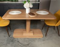 Solid Oak Banquette Table 3 small