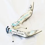 Hand Painted Wedding Shoes - Bridal Shoes - Hand Painted Heels- Bridal Couple 3 small