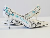 Hand Painted Wedding Shoes - Bridal Shoes - Hand Painted Heels- Bridal Couple 4 small