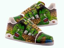 Hulk Hand Painted Shoes/ Comic Shoes/Incredible Hulk Shoes 1 small