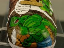 Hulk Hand Painted Shoes/ Comic Shoes/Incredible Hulk Shoes 3 small