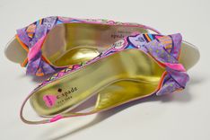 Hand Painted Wedding Shoes - Bridal Shoes - Hand Painted Heels- Purple/ Pink Shoes 4 small