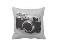 Photo Camera Pillow - Vintage Camera Pillow - Grey Pillow - Modern Pillow 1 small