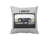 Music Cassette Pillow - I Rock Pillow - Fun Pillow- Modern Home 1 small