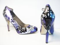 Purple Lady Pumps - Hand Painted Heels 1 small