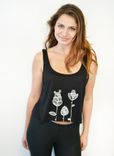 Black Tank - Flower Top - Short Top 1 small