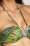 Eilat Animal Print Multicolor Bikini- Hand Made Bikini- Swarovsky Pearls Bikini 2 small