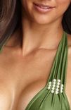 Capri Green Bikini- Hand Made Bikini- Swarovsky Pearls Bikini 3 small