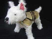 Gold And Jeweled "Python" Leather Dog Coat 2 small