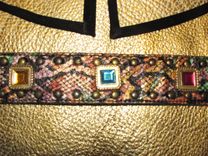 Gold And Jeweled "Python" Leather Dog Coat 3 small