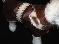 Western Leather And Hair-On Cowhide Dog Clothes 4 small