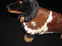 Western Leather And Hair-On Cowhide Dog Clothes 5 small