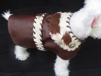 Western Leather And Hair-On Cowhide Dog Clothes 1 small