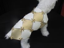 60'S Mod Retro Checkerboard Leather Dog Clothes 3 small