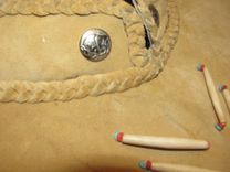 Western Military And Indian Style Buckskin Dog Clothes. 2 small