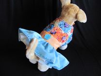 Floral Bling Sequin Dog Clothes 2 small