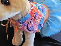 Floral Bling Sequin Dog Clothes 5 small
