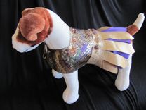 Mosaic And Gold Leather Dog Clothes 1 small