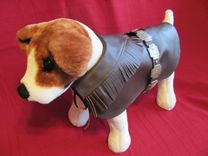 Western Distressed Silver Crosses Leather Dog Coat 1 small